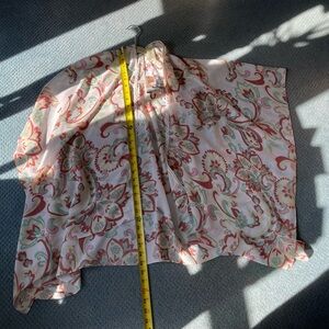 Simply Noelle Multicolor Kimono with Lace Trim